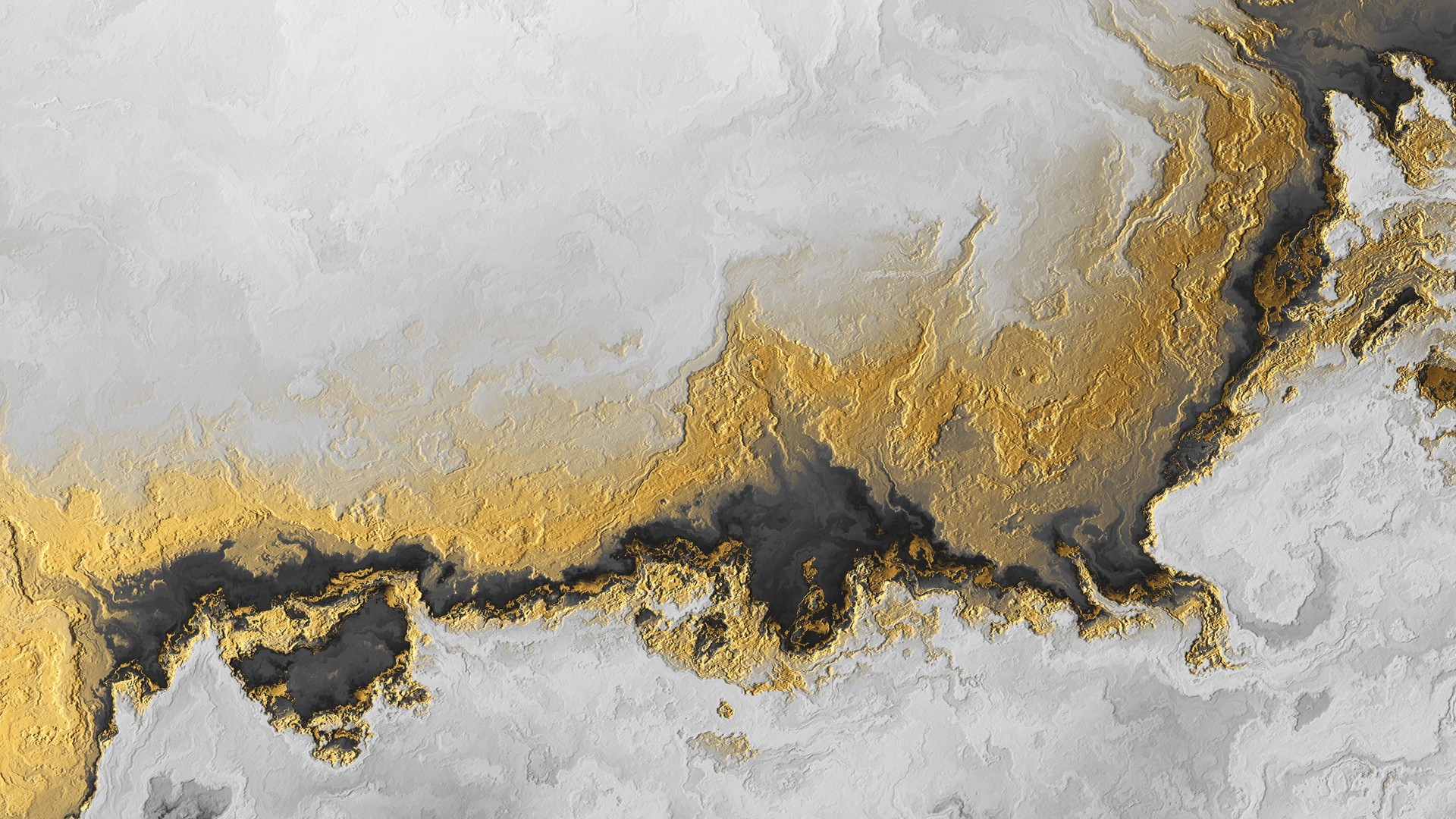 3d rendering, abstract artificial marble stone texture, creative map background, trendy black white gold wallpaper