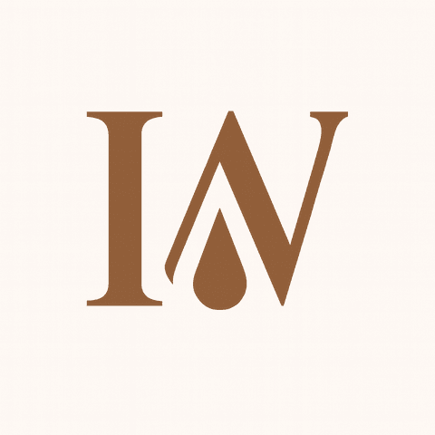 Inkspirewalls logo met inktdruppel – symbool voor duurzame, hoogwaardige muurprintoplossingen.