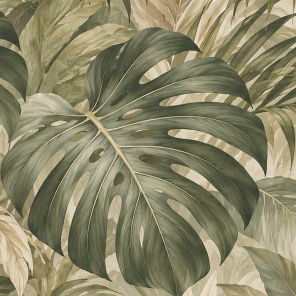 Detail: jungle in olijfgroen