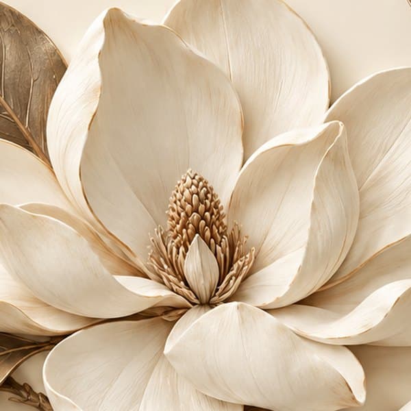 Detail: magnolia op ivoor