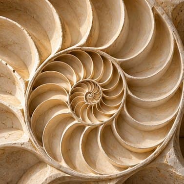 Detail: nautilus in steen