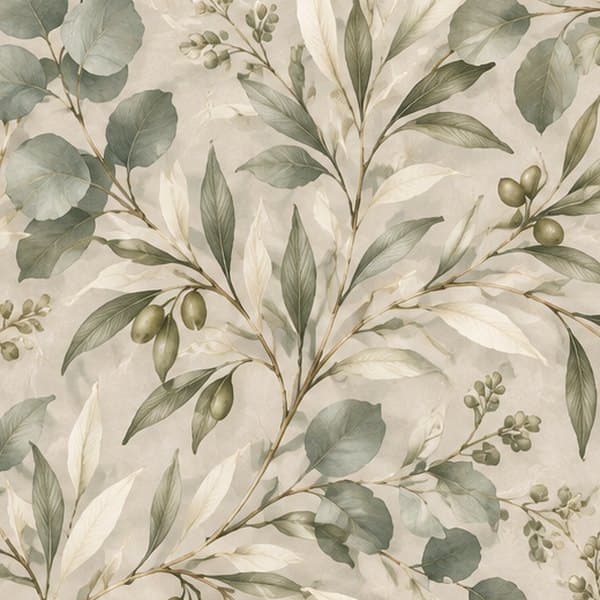 Detail: olijf en eucalyptus