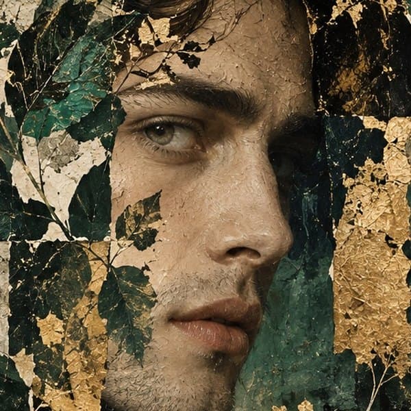 Detail: Portret in groen