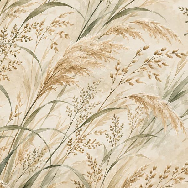 Detail: siergras in zand en saliegroen
