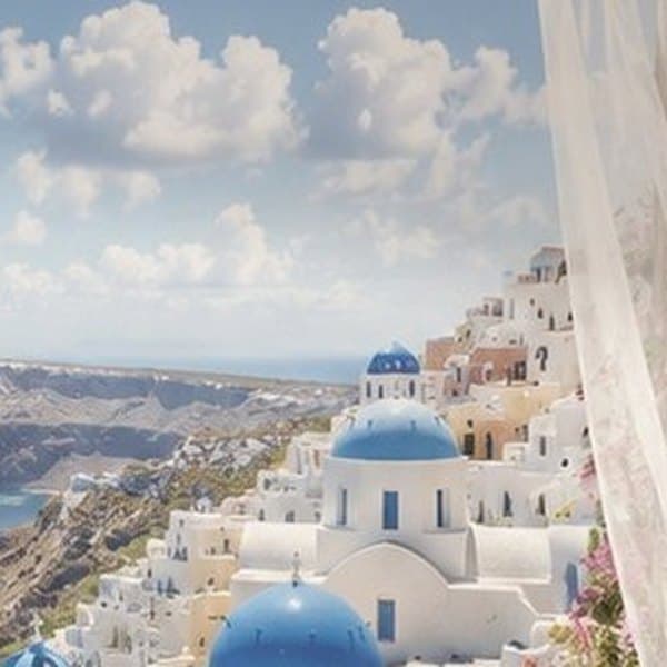 Detail: Venster op Santorini